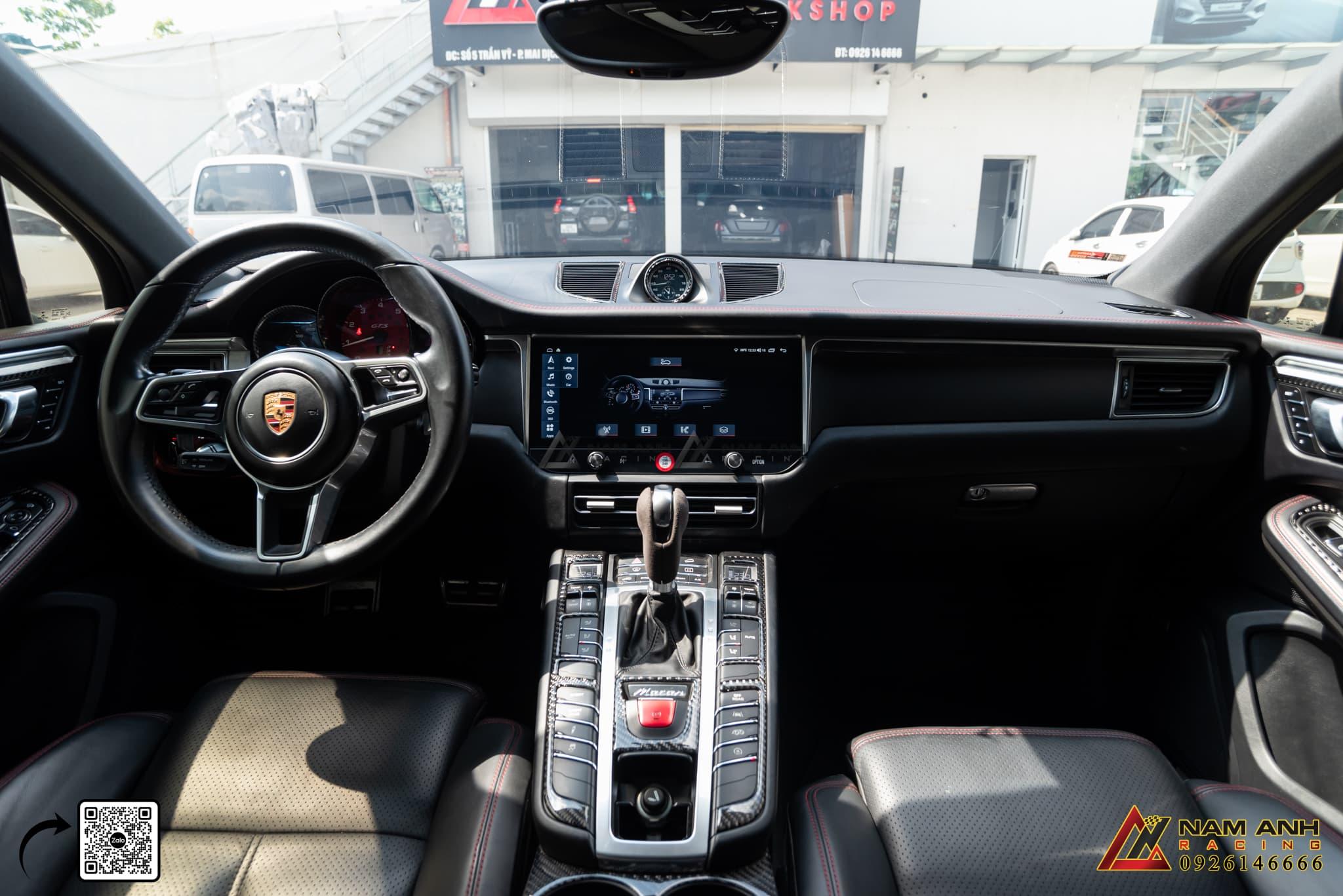 Thay thế màn hình giải trí Android kích thước 11 inch tích hợp Camera 360 độ cho Porsche Macan 2017