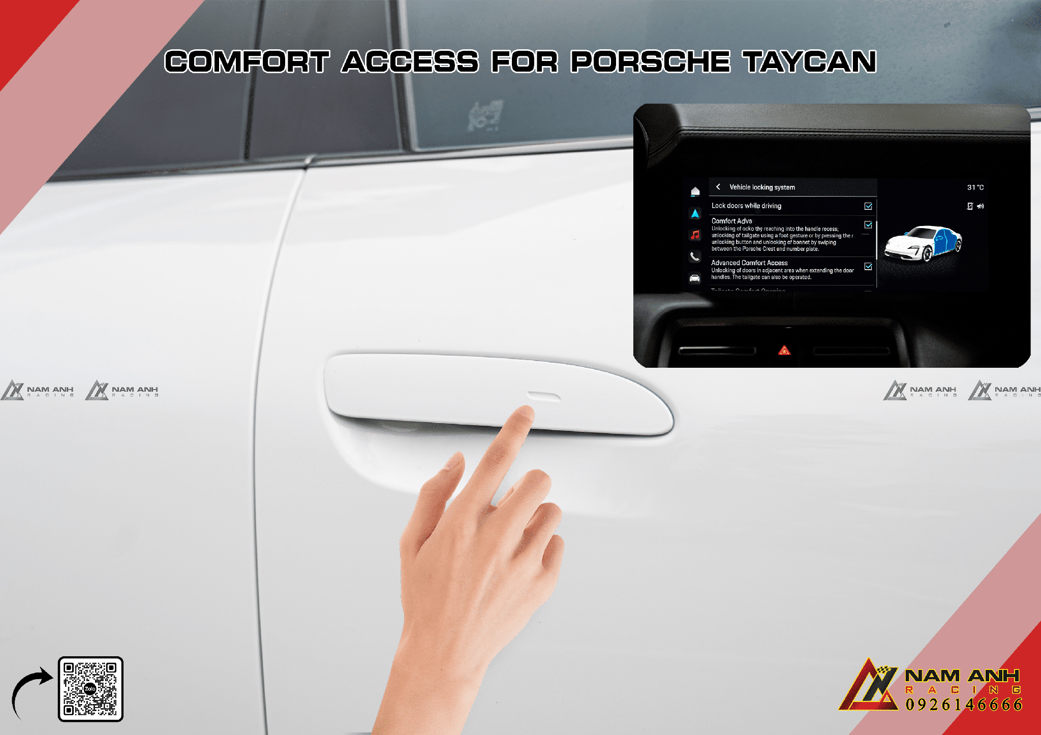 Comfort Access cho Porsche Taycan