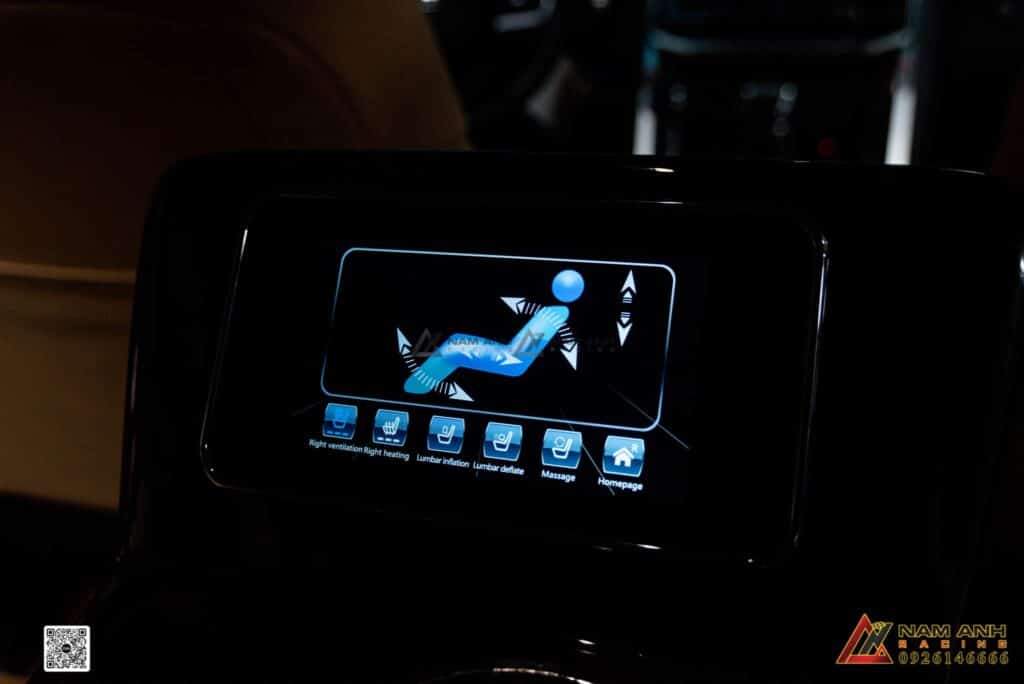 Bảng điều khiển cảm ứng trên ghế MBS 4 chỗ