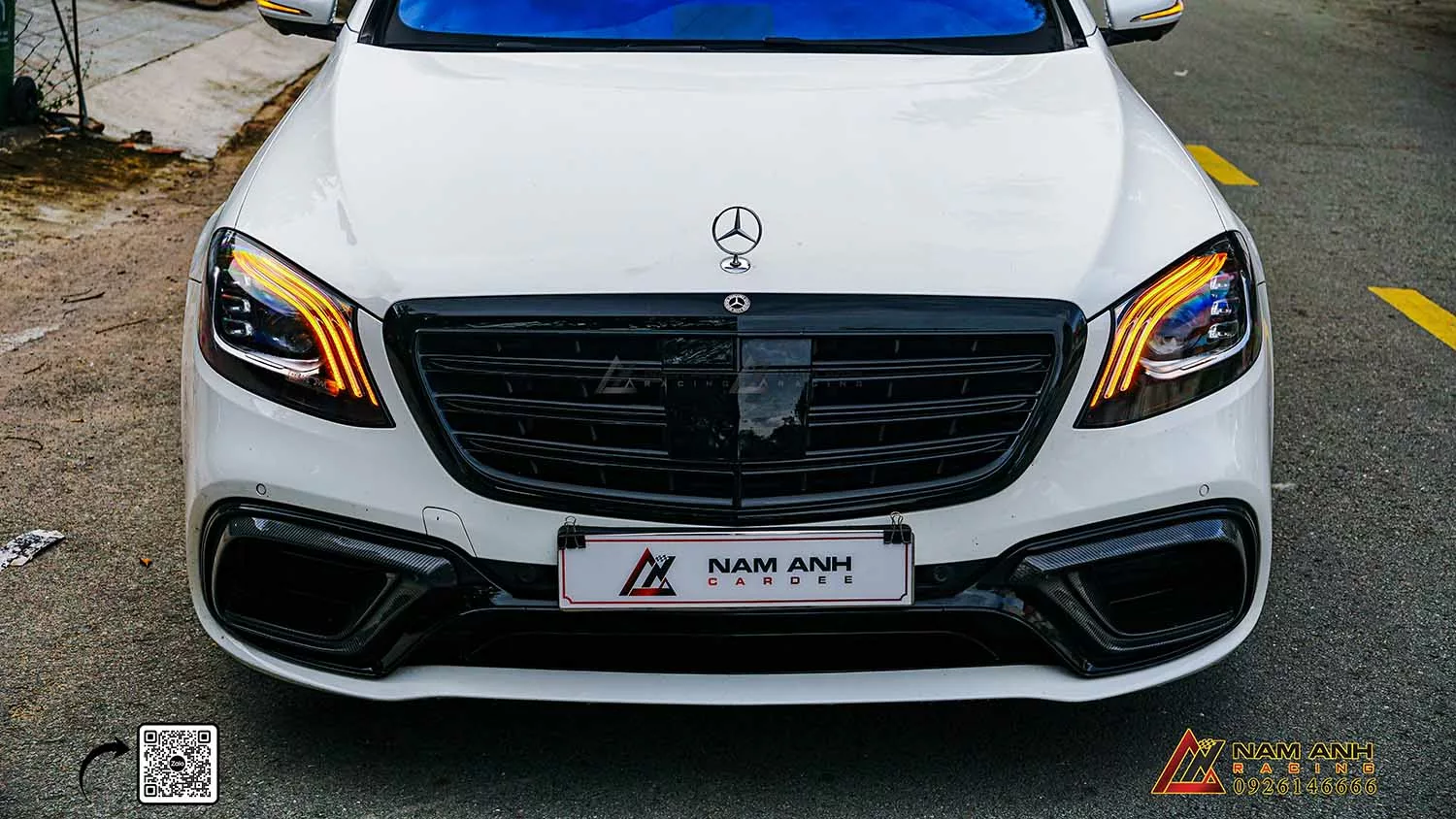 Cản trước Brabus bằng nhựa ABS cao cấp, bền bỉ và chống va đập