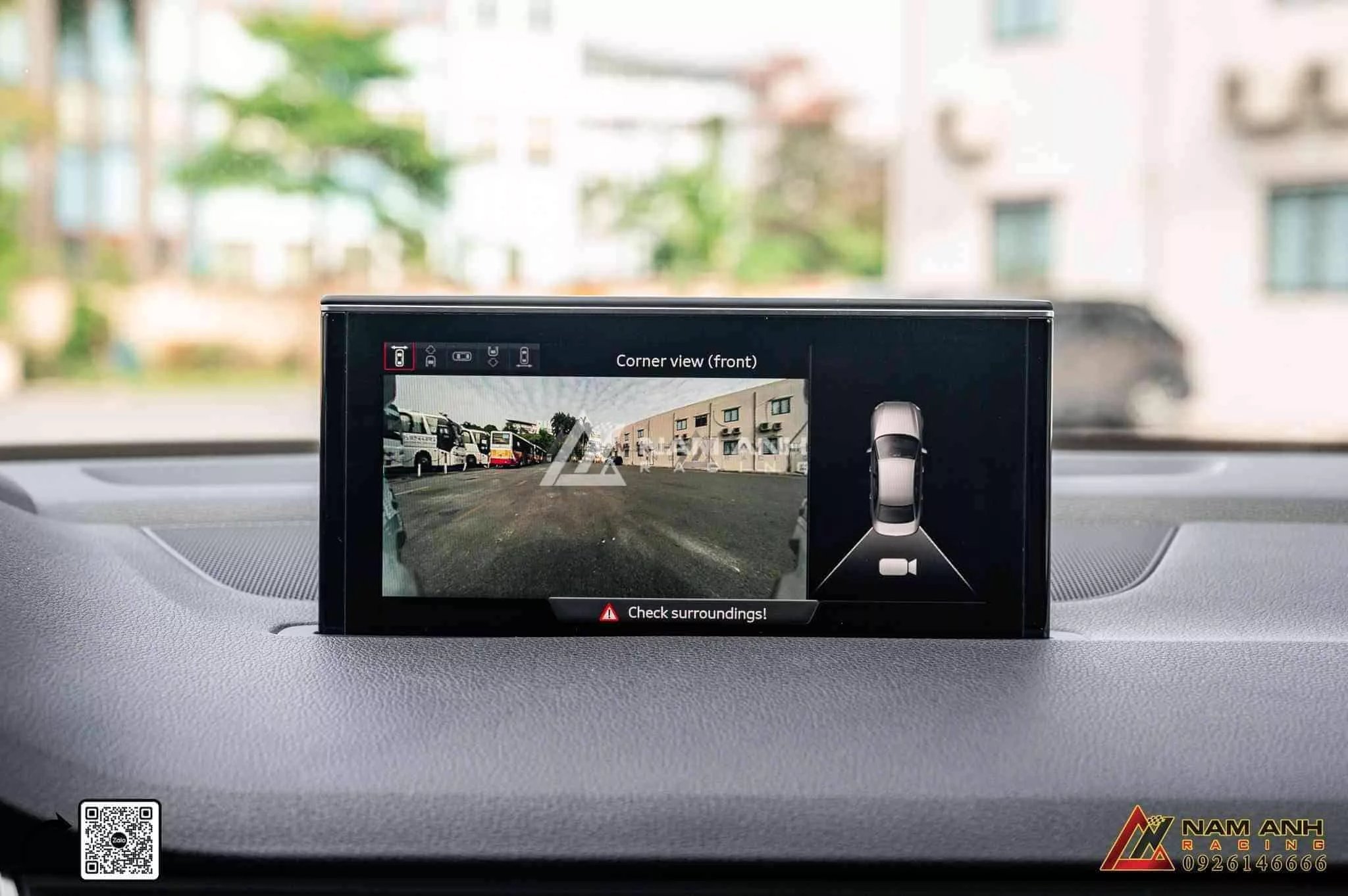 Hệ thống camera 360 Audi Q7 (16-19) hỗ trợ lái xe trong mọi điều kiện giao thông.