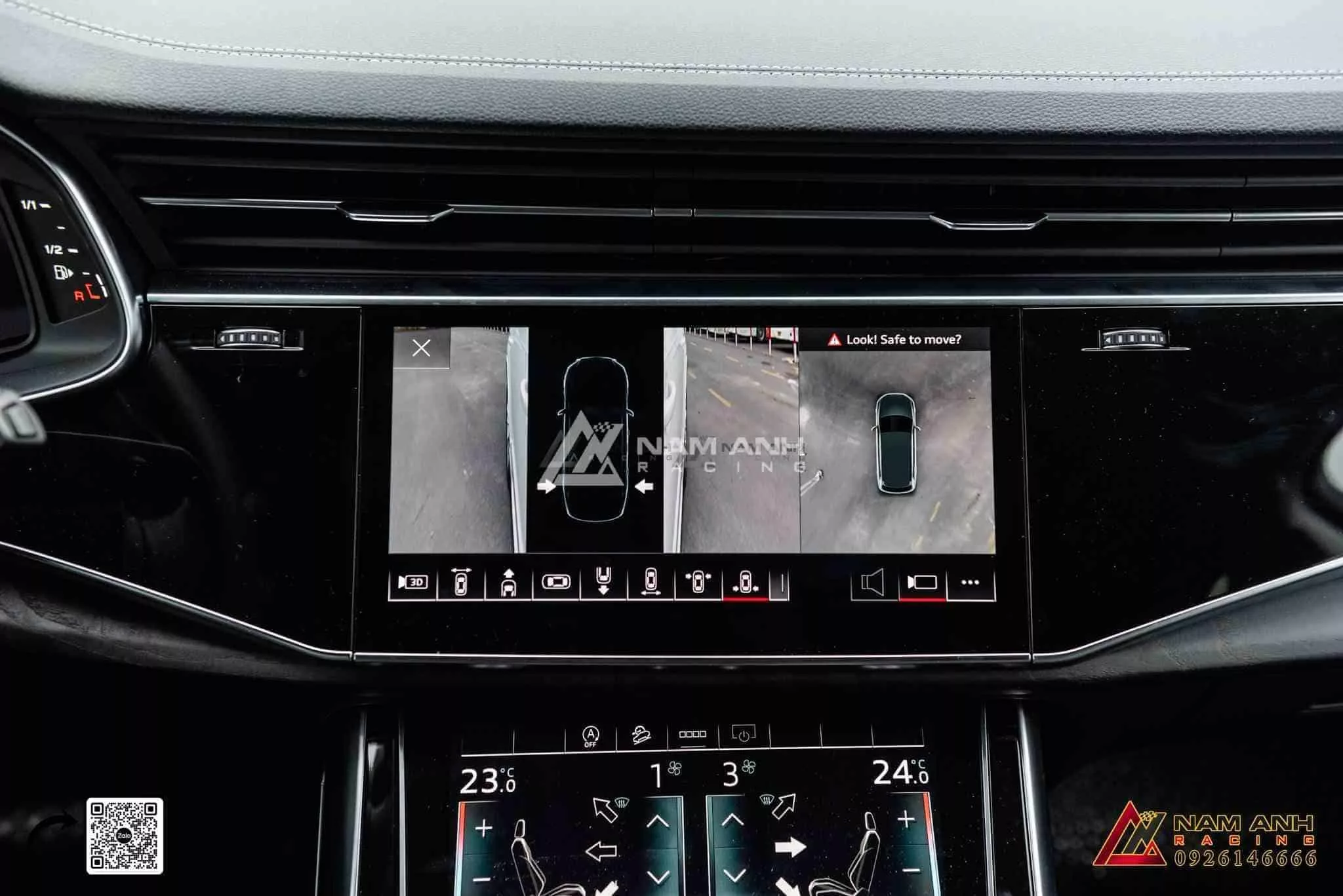 Hệ thống camera 360 Audi Q7 giúp người lái quan sát toàn diện mọi hướng.