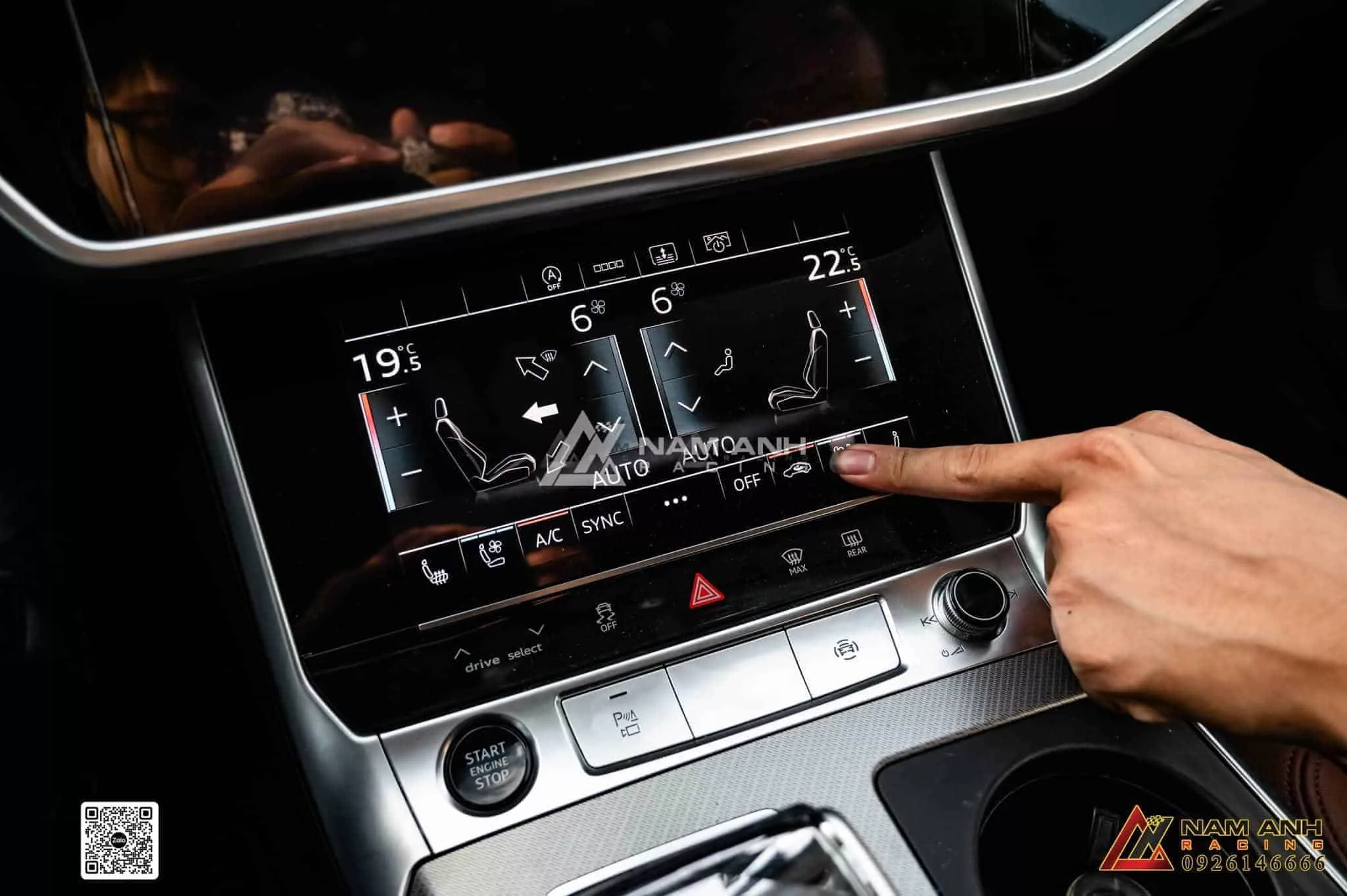 Ghế xe Audi A6 mát mẻ, lý tưởng cho mọi chuyến đi dài.