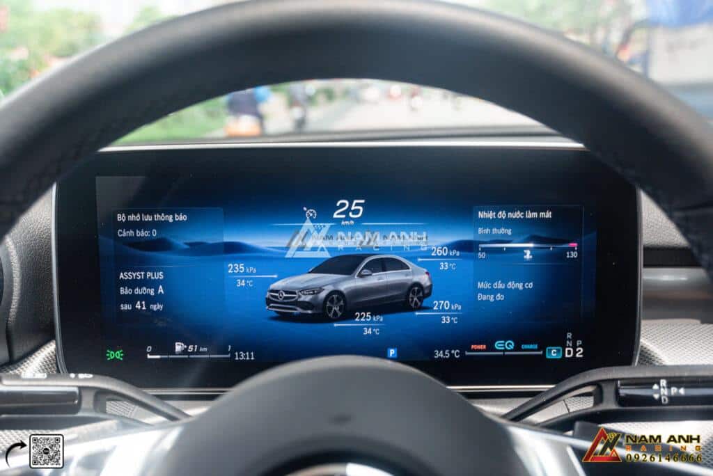 Các Tính Năng Chính Của Hệ Thống Áp Suất Lốp C-Class (W206)