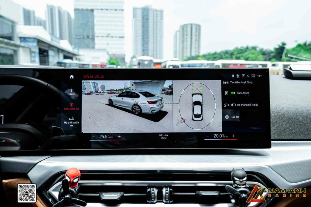 Hình ảnh camera hiển thị ngay trên màn hình trung tâm – rõ từng chi tiết.

