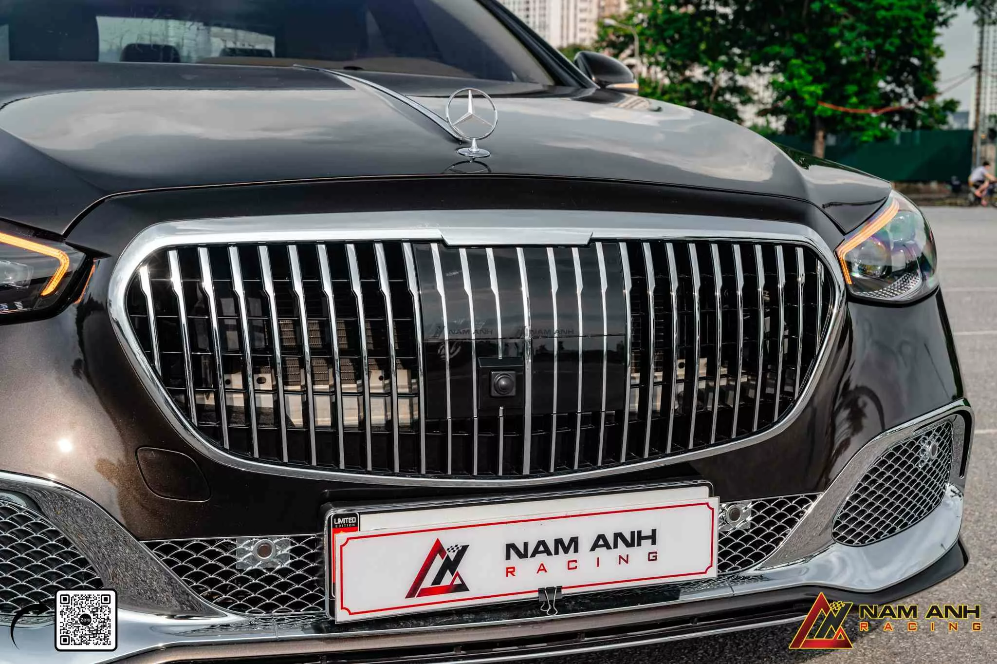 Cản trước W223 lắp cho Mercedes W221 không cần chế