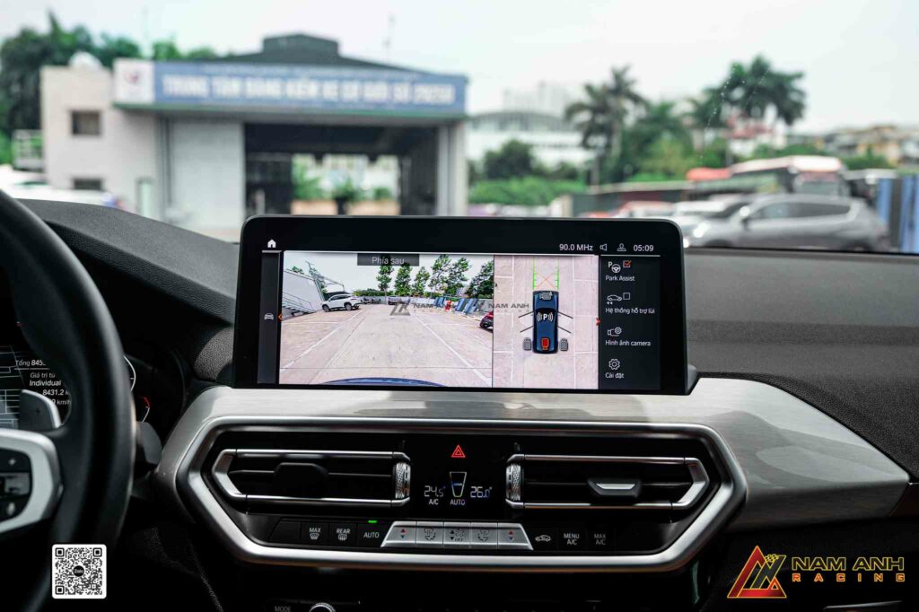 Hiệu chỉnh camera 360 BMW X3 G01 LCI bằng thiết bị chuyên dụng, hình ảnh liền mạch và chân thực.