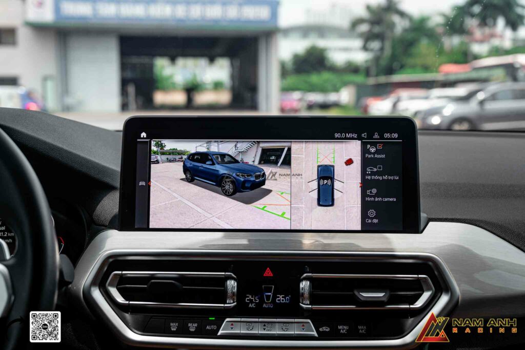 Nam Anh Racing lắp đặt camera 360 BMW X3 G01 LCI chuẩn Plug & Play, không cắt dây, an toàn tuyệt đối.